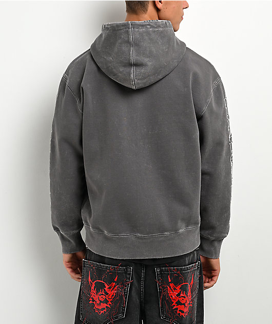 Vitriol Arches Grey Wash Zip Hoodie