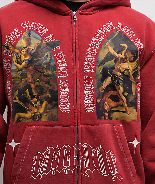 Vitriol Arches Red Zip Hoodie