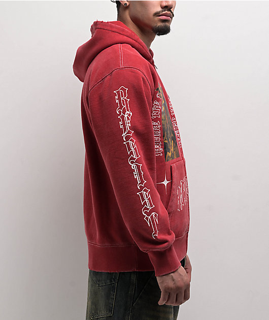 Vitriol Arches Red Zip Hoodie