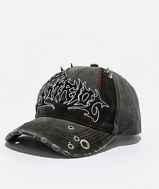 Vitriol Atlas Distressed Black Snapback Hat