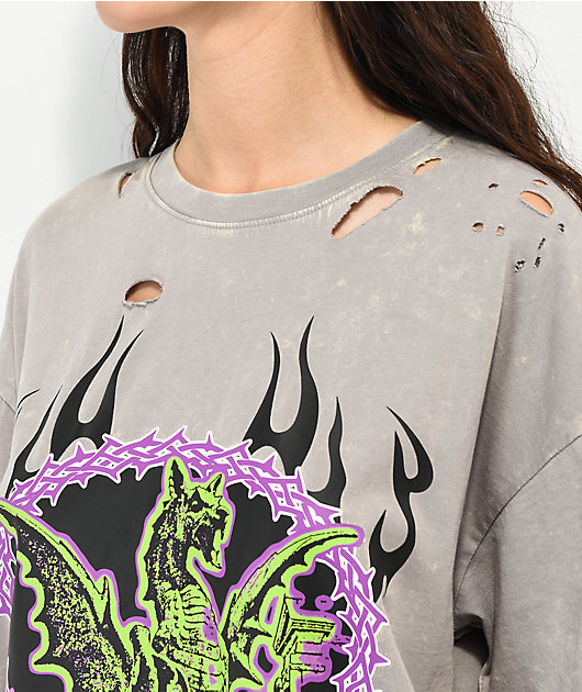 Vitriol Augustine Mystics Grey Boyfriend T-Shirt