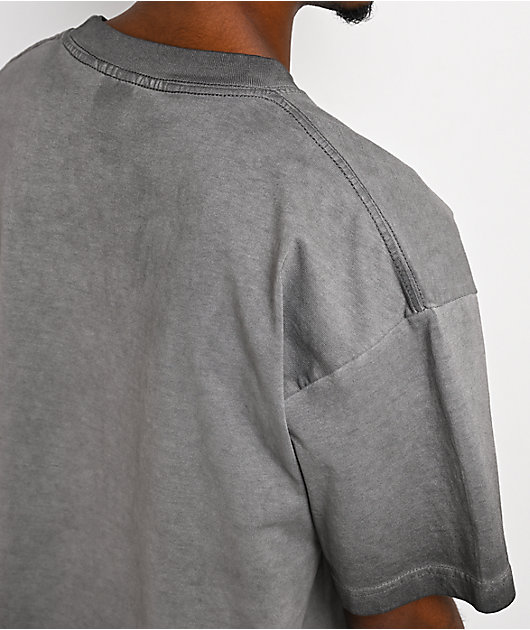 Vitriol Band Geek Charcol Grey Wash T-Shirt
