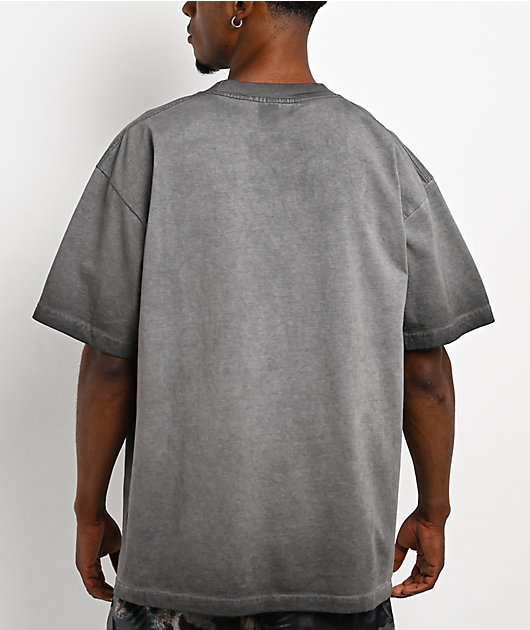 Vitriol Band Geek Charcol Grey Wash T-Shirt