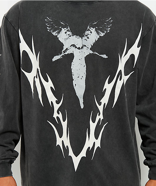 Vitriol Be Not Afraid Black Wash Long Sleeve T-Shirt