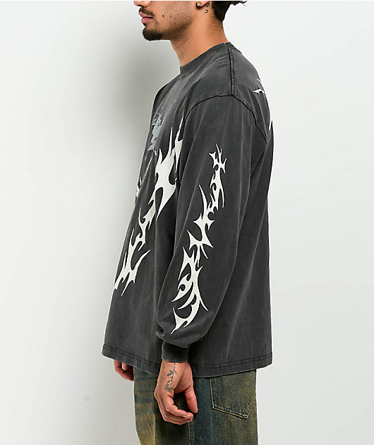 Vitriol Be Not Afraid Black Wash Long Sleeve T-Shirt