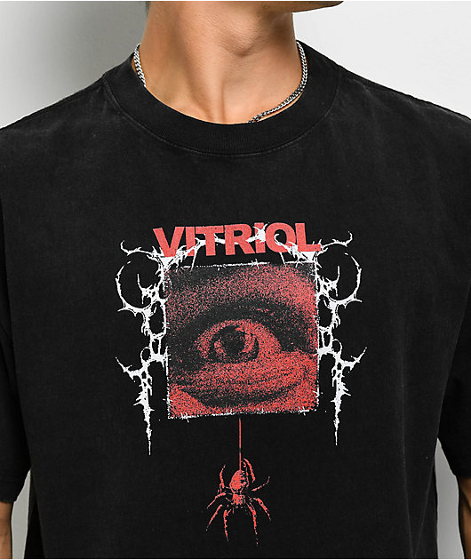 Vitriol Bold Red Vintage Black T-Shirt