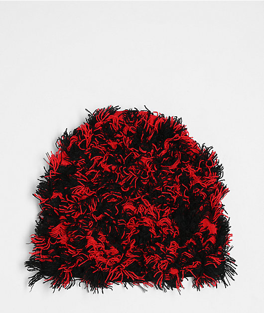 Vitriol Bonham Distressed Black & Red Skully Beanie