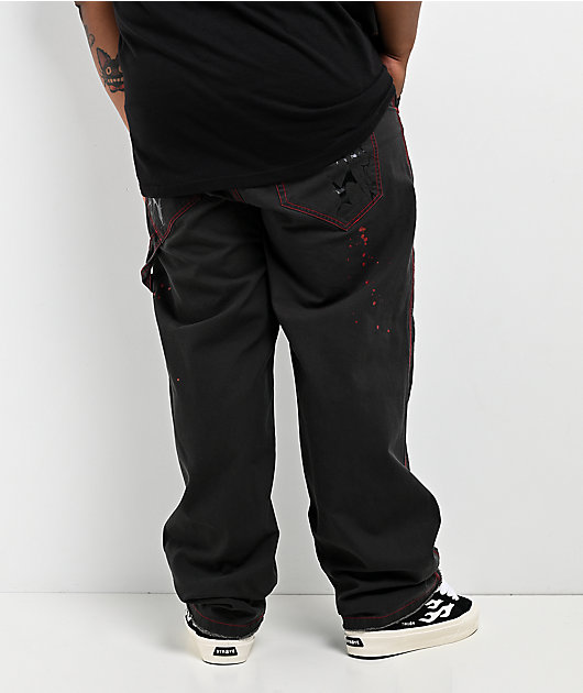 Vitriol Butcher Black & Red Canvas Pants