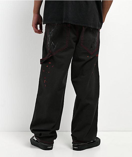 Vitriol Butcher Black & Red Canvas Pants