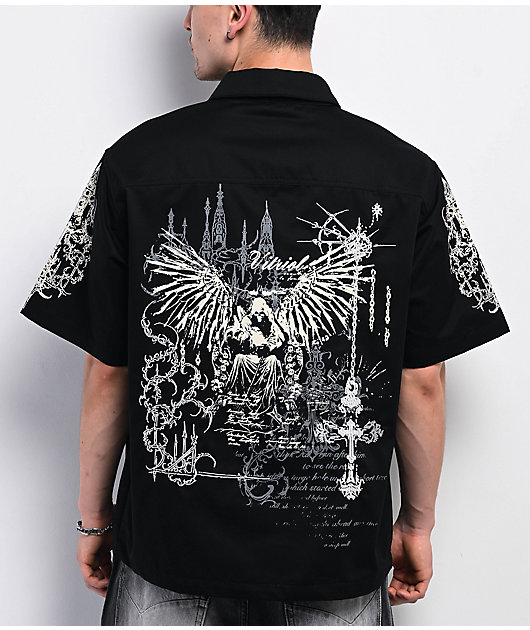 Vitriol Channel Black Quarter Zip Work Shirt | Zumiez