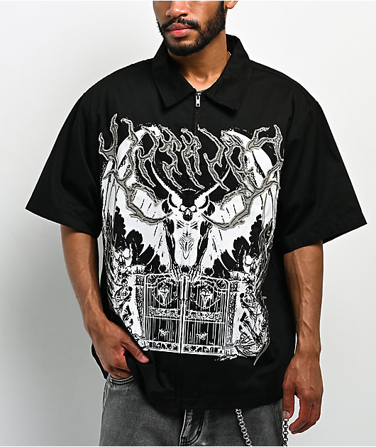 Vitriol Channel Black Zip Work Shirt