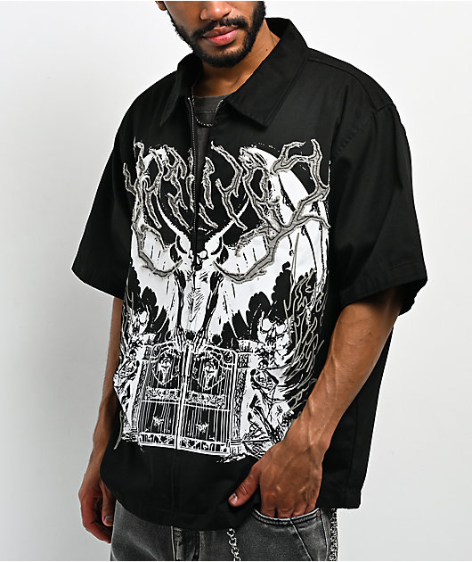 Vitriol Channel Black Zip Work Shirt