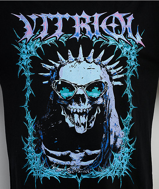 Vitriol Chrome Bones Vintage Black T-Shirt