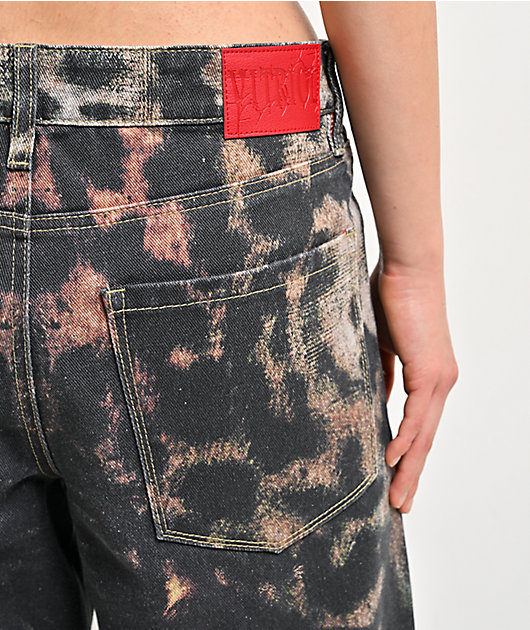 Vitriol Cindra Leopard Black Denim Shorts | Zumiez