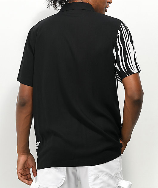 Vitriol Close-Up Black Short Sleeve Button Up Shirt