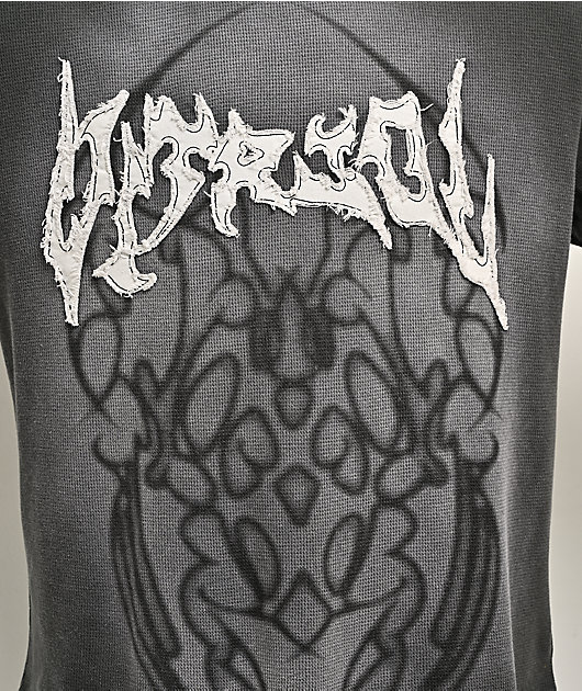 Vitriol Crab Decay Grey Wash Thermal T-Shirt