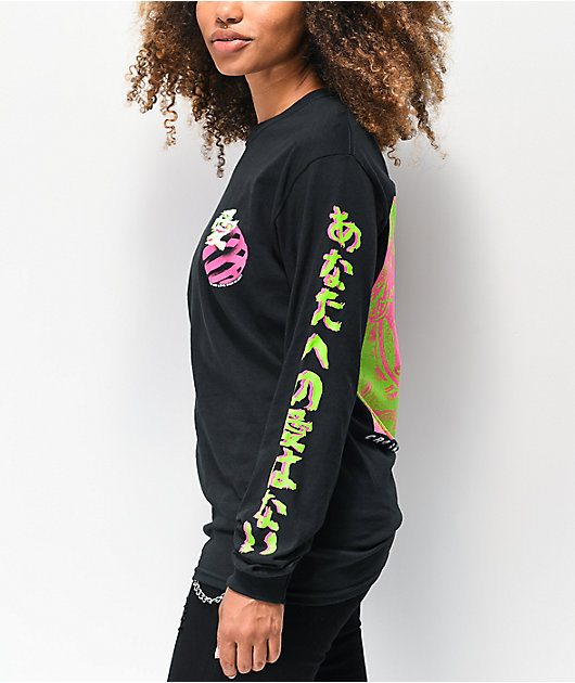 Vitriol Crash & Burn Black Long Sleeve T-Shirt
