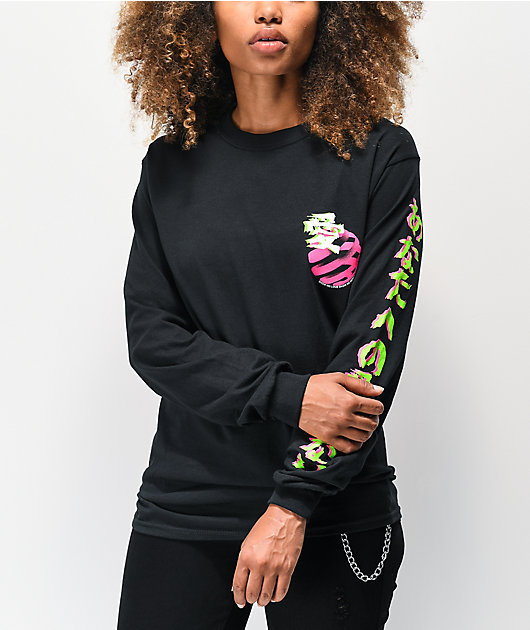 Vitriol Crash & Burn Black Long Sleeve T-Shirt