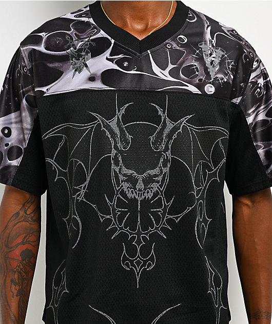 Vitriol Crisis Black Crop Football Jersey