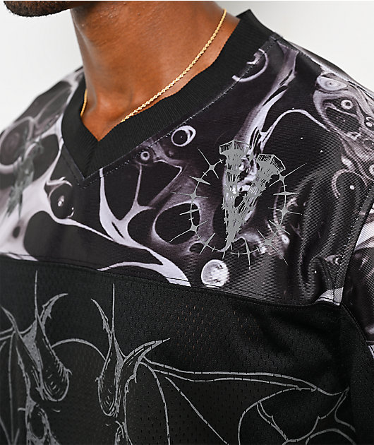 Vitriol Crisis Black Crop Football Jersey