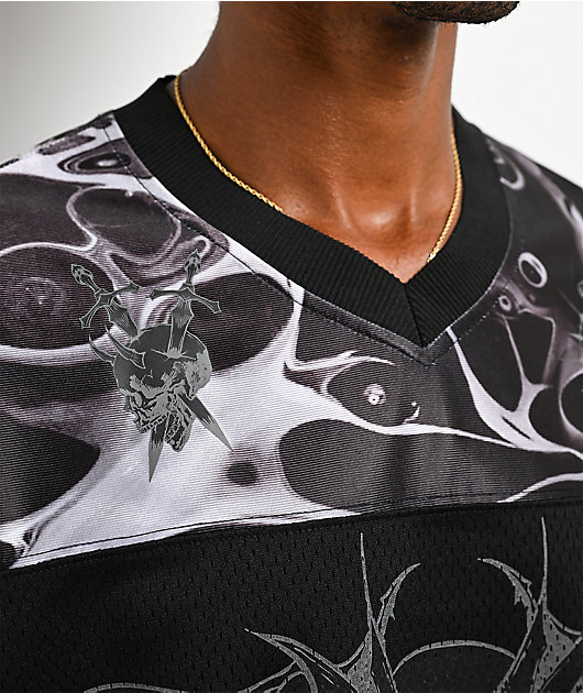 Vitriol Crisis Black Crop Football Jersey