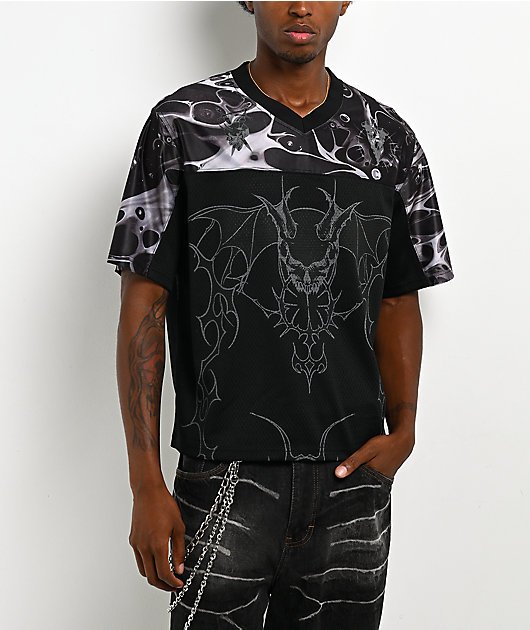 Vitriol Crisis Black Crop Football Jersey