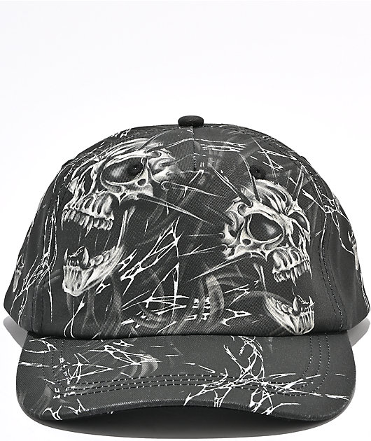 Vitriol Crypto Skull Black Snapback Hat