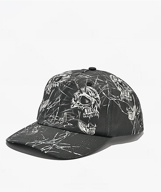 Vitriol Crypto Skull Black Snapback Hat