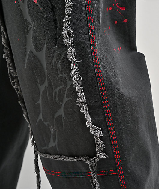 Vitriol Cursed Butcher Black Wash Carpenter Pants