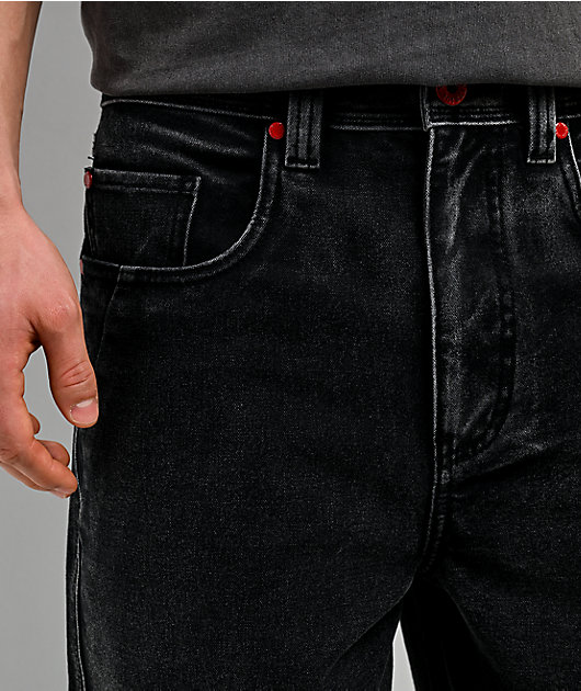 Vitriol Cursed Carnyx Black Wash Loose Fit Jeans