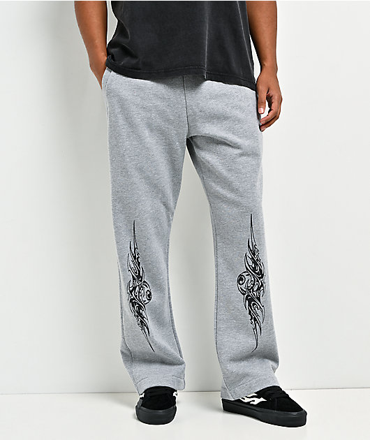 Vitriol Cyber Bones Grey Baggy Sweatpants