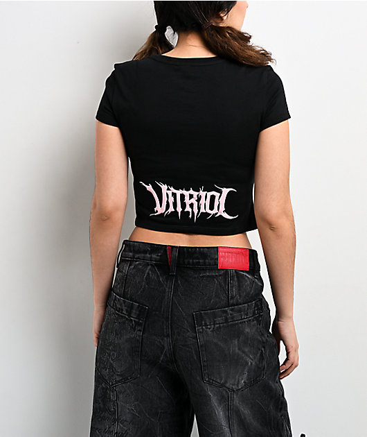 Vitriol Cyber Chrome Black Crop T-Shirt