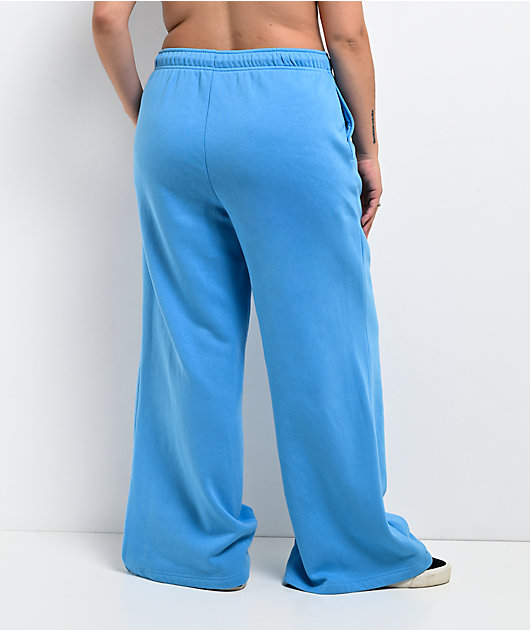 Vitriol Cyber Dragon Blue Wide Leg Sweatpants