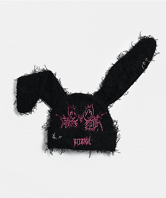 Vitriol Cyber Heart Black Bunny Beanie | Zumiez
