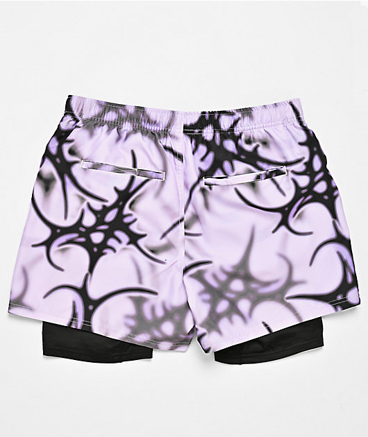 Vitriol Cyber White & Black Board Shorts