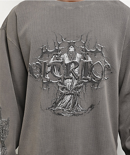 Vitriol DVF Sword Charcoal Grey Thermal Long Sleeve T-Shirt