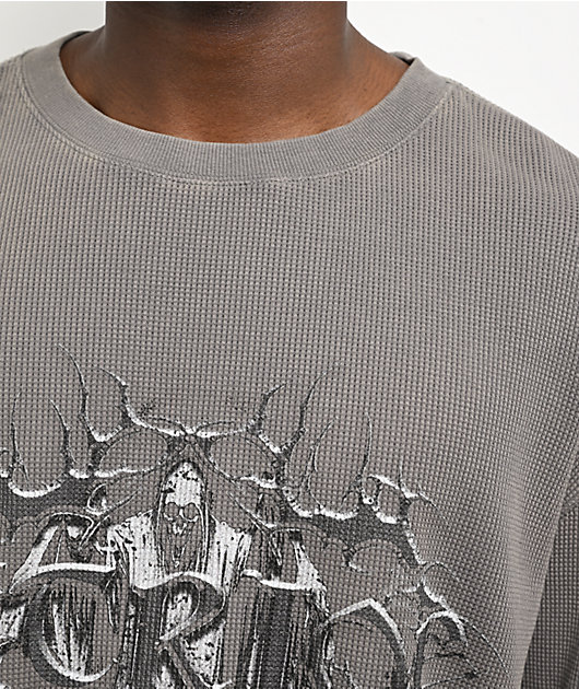 Vitriol DVF Sword Charcoal Grey Thermal Long Sleeve T-Shirt