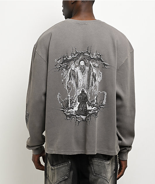 Vitriol DVF Sword Charcoal Grey Thermal Long Sleeve T-Shirt