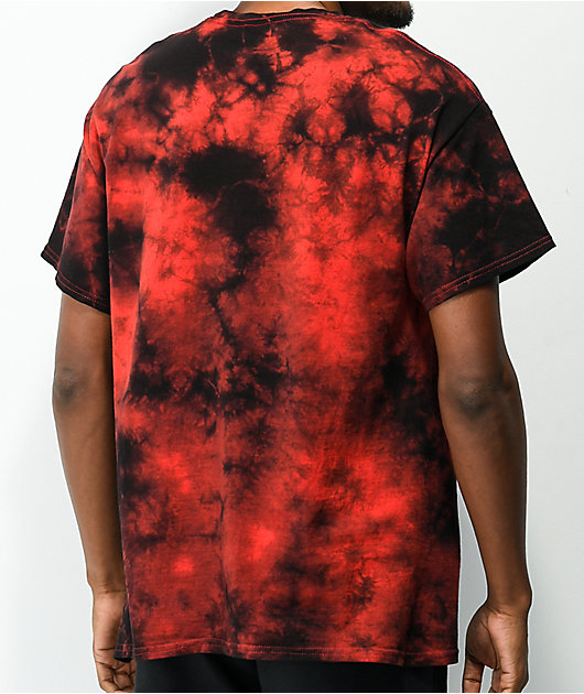 Vitriol Deep Nightmares camiseta tie dye negra y roja