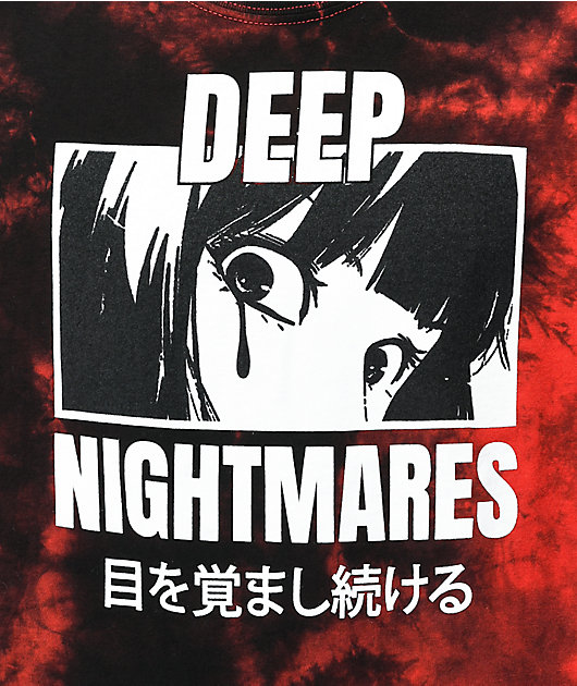 Vitriol Deep Nightmares camiseta tie dye negra y roja