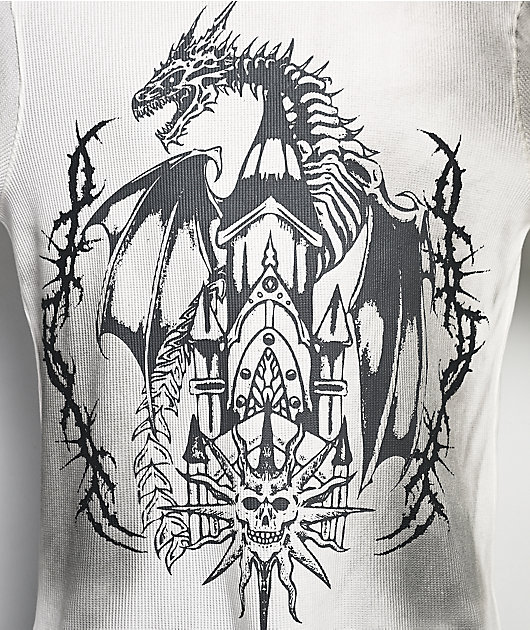 Vitriol Dust Tower White Wash Thermal Long Sleeve T-Shirt