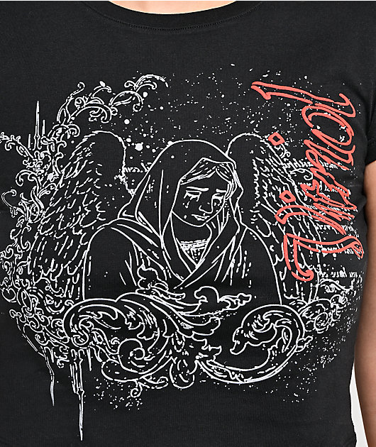 Vitriol Edgy Angel Black Crop T-Shirt