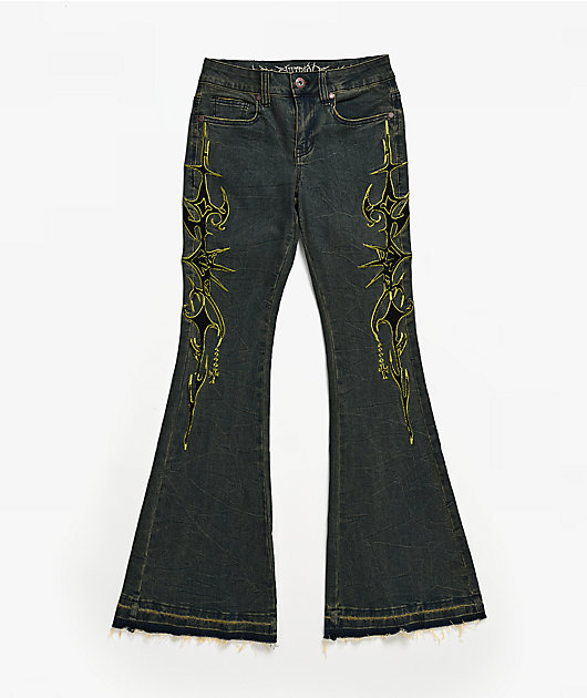 Vitriol Endora Resurrection Blue Wash Bootcut Jeans