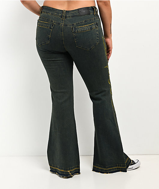 Vitriol Endora Resurrection Blue Wash Bootcut Jeans