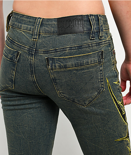 Vitriol Endora Resurrection Blue Wash Bootcut Jeans
