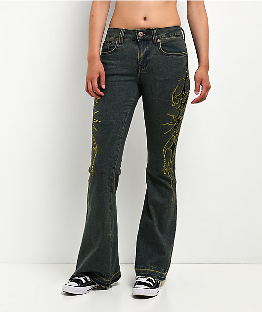 Vitriol Endora Resurrection Blue Wash Bootcut Jeans