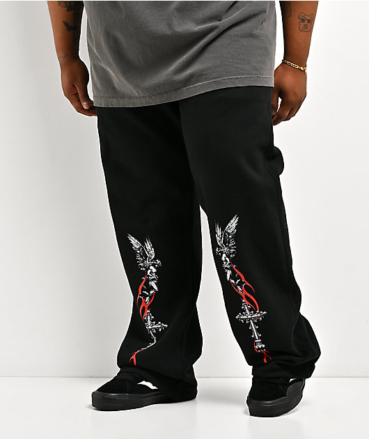 Vitriol Eternal Grace Black Baggy Sweatpants