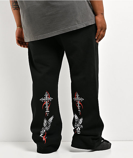 Vitriol Eternal Grace Black Baggy Sweatpants