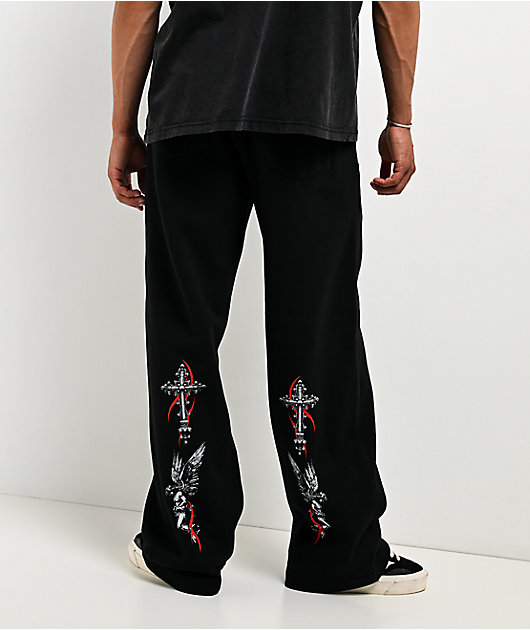 Vitriol Eternal Grace Black Baggy Sweatpants