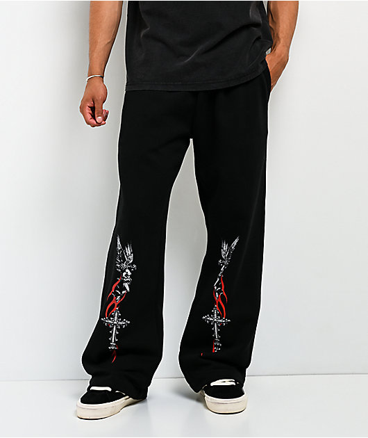 Vitriol Eternal Grace Black Baggy Sweatpants